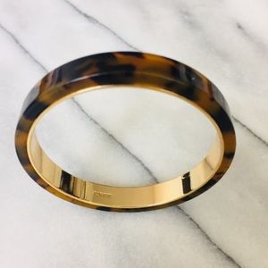 J.Crew Thick Resin Bangle in TORTOISE & GOLD